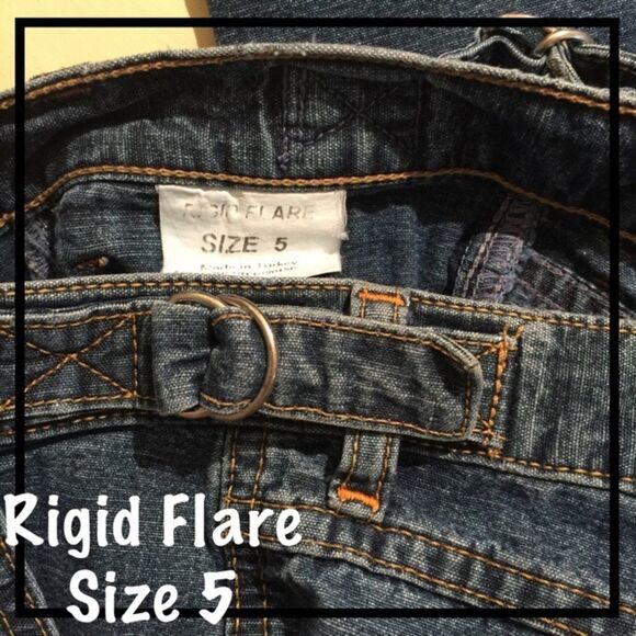 Blue Asphalt Rigid Flare Jeans Size 5 - Picture 3 of 3